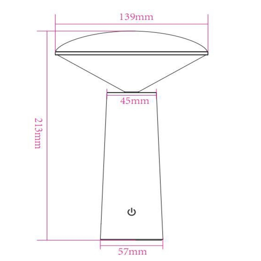 Lucide 02807/04/31 - LED Stmievateľná dotyková vonkajšia lampa JIVE LED/3W/3,7V USB 3000/4750/6500K IP44 1200 mAh biela