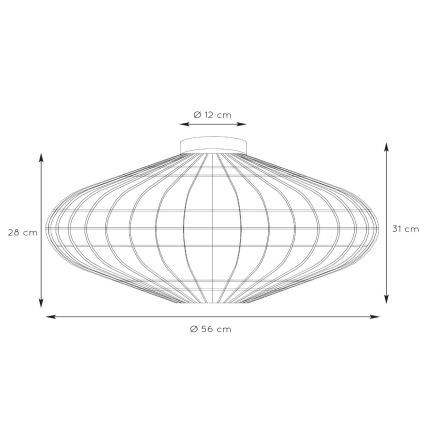 Lucide 03135/56/72 - Stropné svietidlo MAGALI 1xE27/40W/230V pr. 56 cm béžová