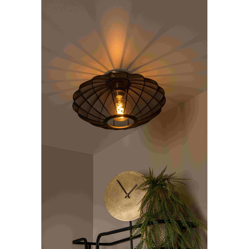 Lucide 03147/40/30 - Stropné svietidlo CORINA 1xE27/40W/230V pr. 40 cm čierna