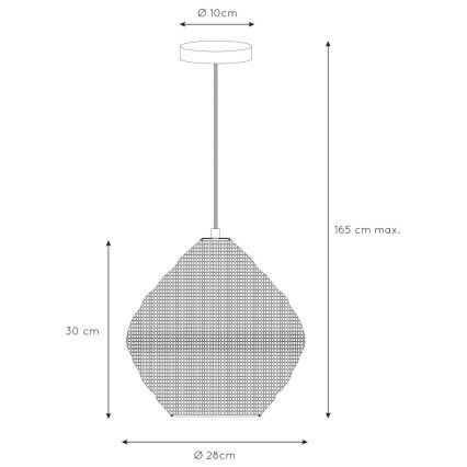 Lucide 03423/28/30 - Luster na lanku SAAR 1xE27/60W/230V