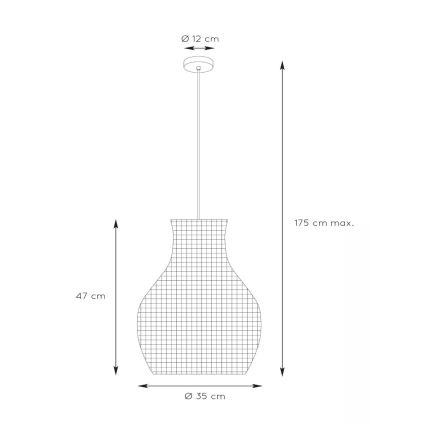 Lucide 03438/35/30 - Luster na lanku ALBAN 1xE27/40W/230V