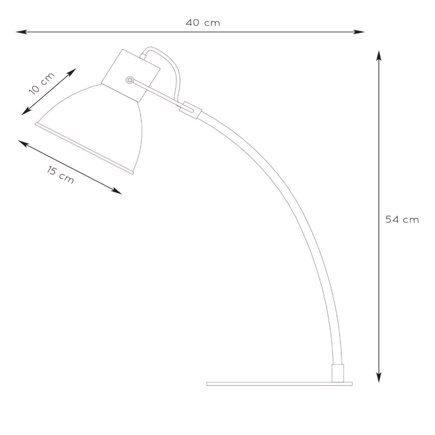 Lucide 03613/01/30 - Stolná lampa CURF 1xE27/60W/230V čierna