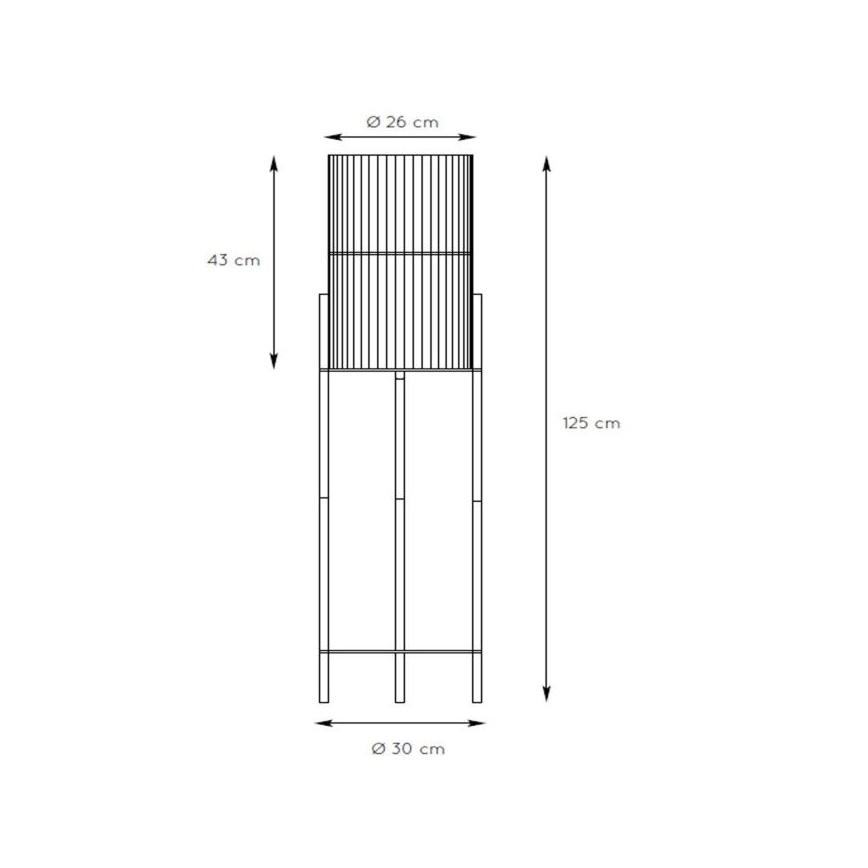 Lucide 03740/01/72 - Stojacia lampa JANTINE 1xE27/40W/230V
