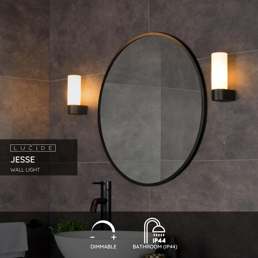 Lucide 04202/01/30 - Kúpeľňové nástenné svietidlo JESSE 1xG9/33W/230V IP44