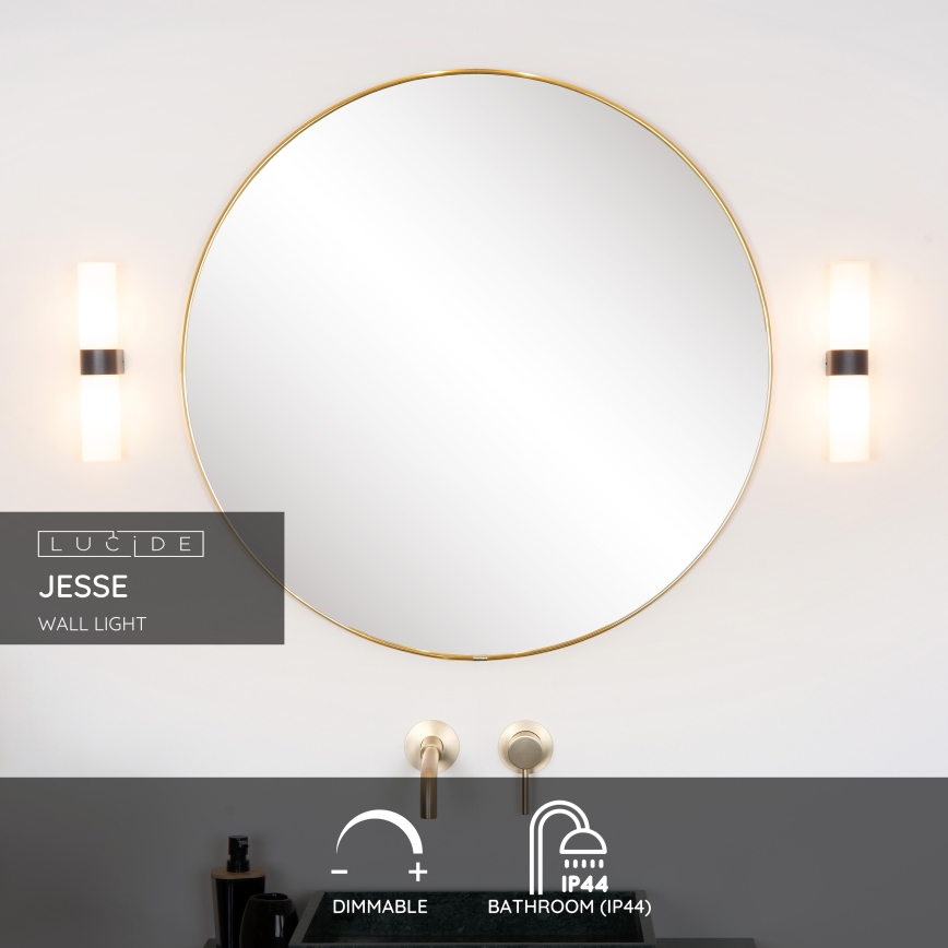 Lucide 04202/02/30 - Kúpeľňové nástenné svietidlo JESSE 2xG9/33W/230V IP44