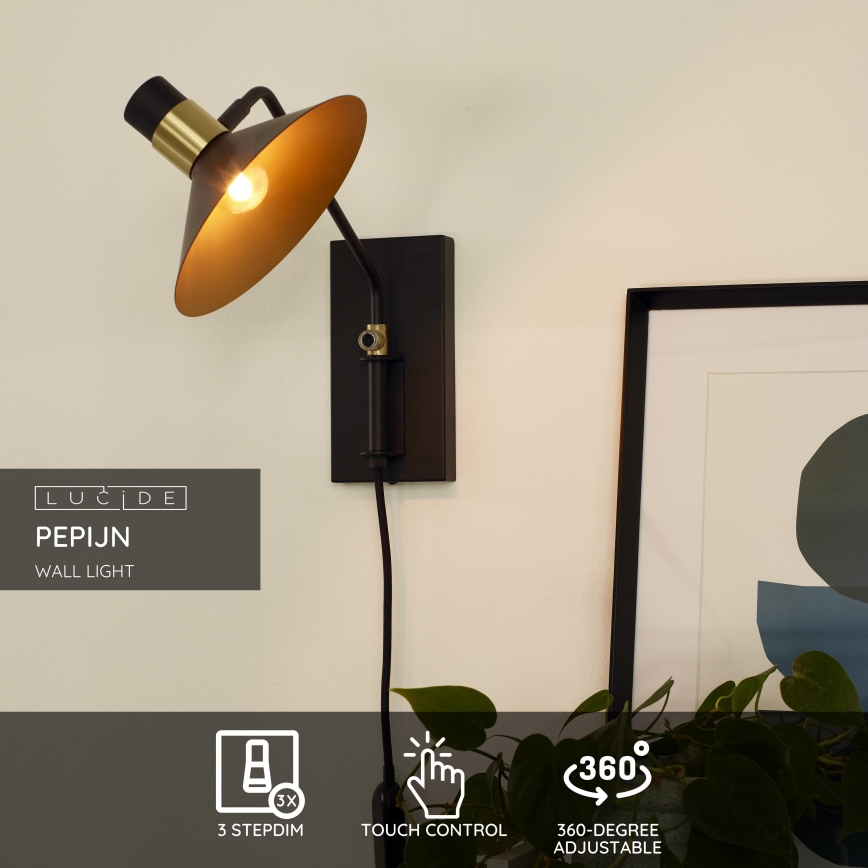 Lucide 05228/01/30 - Stmievateľná nástěnná lampa PEPIJN 1xE14/40W/230V