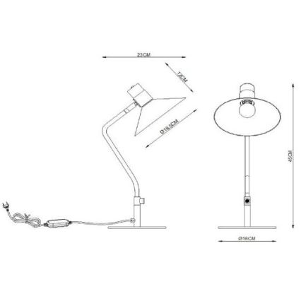 Lucide 05528/01/30 - Stmievateľná stolná lampa PEPIJN 1xE14/40W/230V