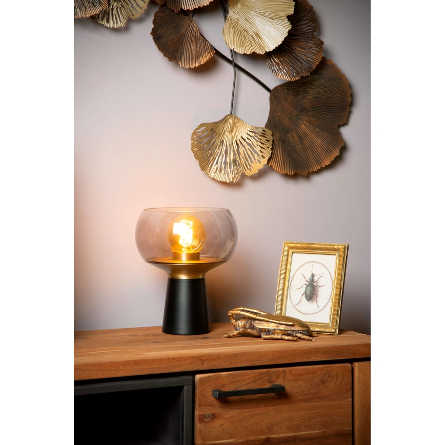 Lucide 05540/01/30 - Stolná lampa FARRIS 1xE27/25W/230V čierna