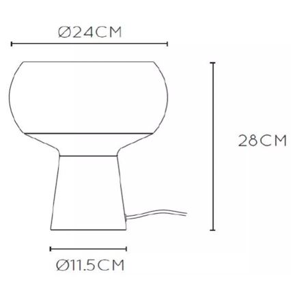 Lucide 05540/01/30 - Stolná lampa FARRIS 1xE27/25W/230V čierna