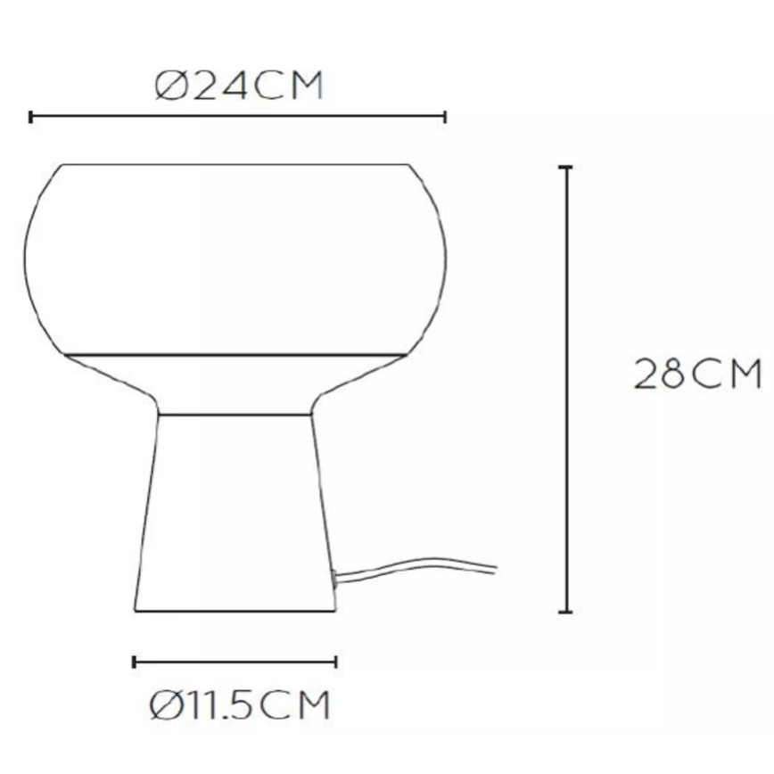 Lucide 05540/01/30 - Stolná lampa FARRIS 1xE27/25W/230V čierna