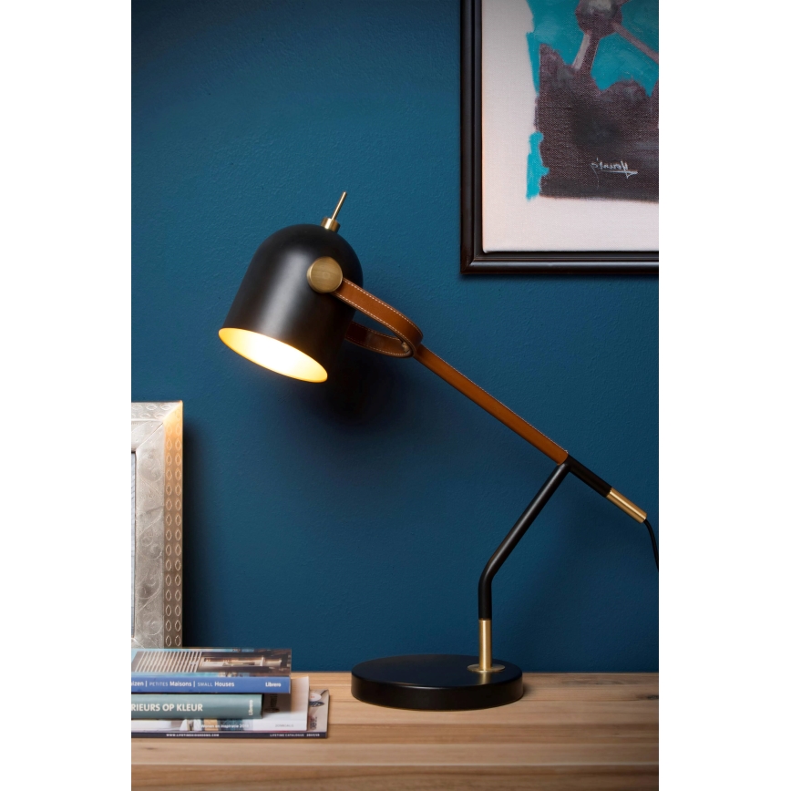 Lucide 05627/01/30 - Stolná lampa WAYLON 1xE27/25W/230V čierna