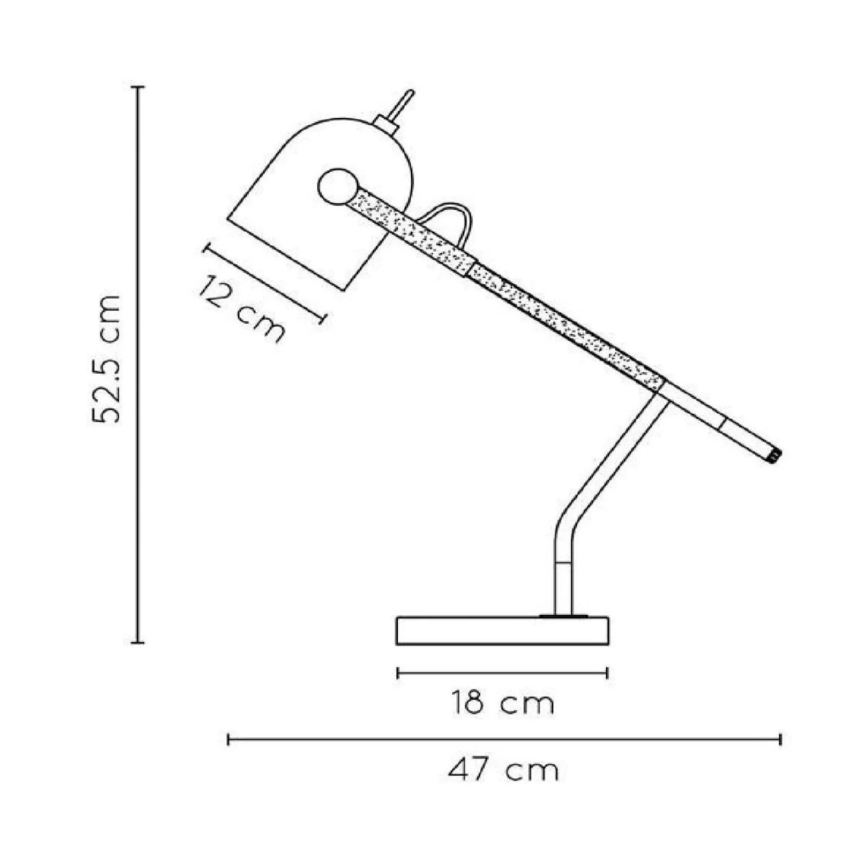 Lucide 05627/01/30 - Stolná lampa WAYLON 1xE27/25W/230V čierna