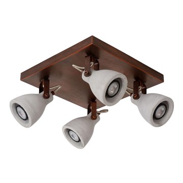 Lucide 05910/19/17 - LED bodové svietidlo CONCRI-LED 4xGU10/5W/230V hnedé 30 cm Lucide 05910/19/17 - LED bodové svietidlo CONCRI-LED 4xGU10/5W/230V hnedé 30 cm