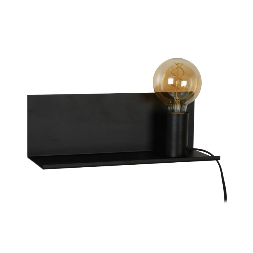 Lucide 06218/01/30 - Nástenné svietidlo SEBO 1xE27/40W/230V čierna