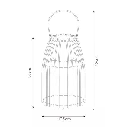 Lucide 06801/01/97 - LED Stmievateľná dotyková lampa FJARA LED/0,3W/3,7V USB IP44 680 mAh