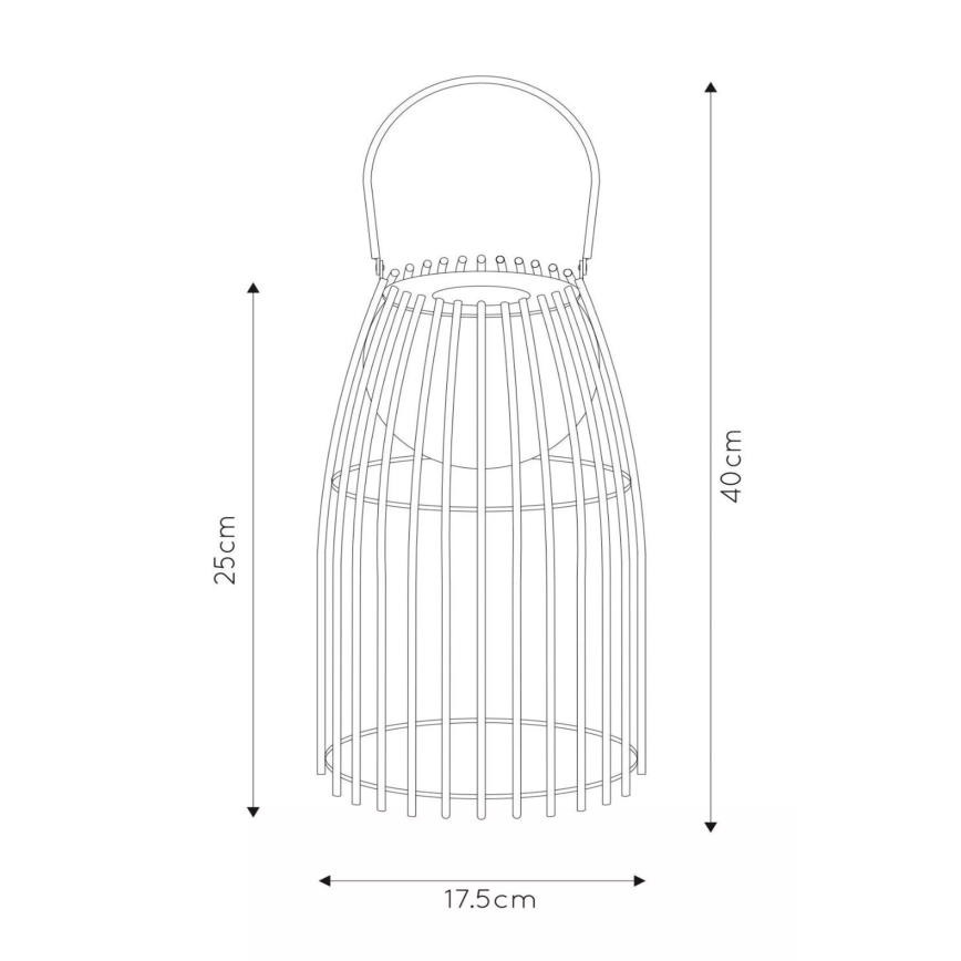 Lucide 06801/01/97 - LED Stmievateľná dotyková lampa FJARA LED/0,3W/3,7V USB IP44 680 mAh