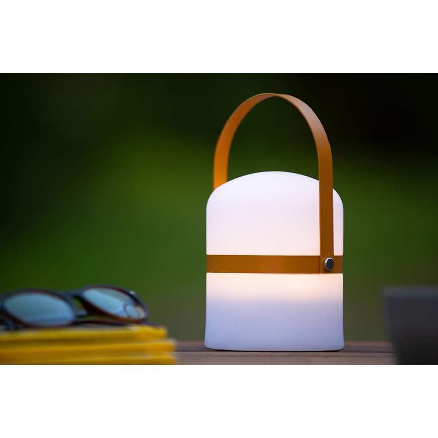 Lucide 06802/01/43 - LED Vonkajšia stmievateľná lampa LITTLE JOE LED/0,3W/3,7V USB IP44 680 mAh oranžová