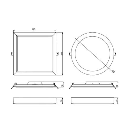 Lucide 07106/18/31 - Stropné svietidlo TENDO-LED LED/18W/230V