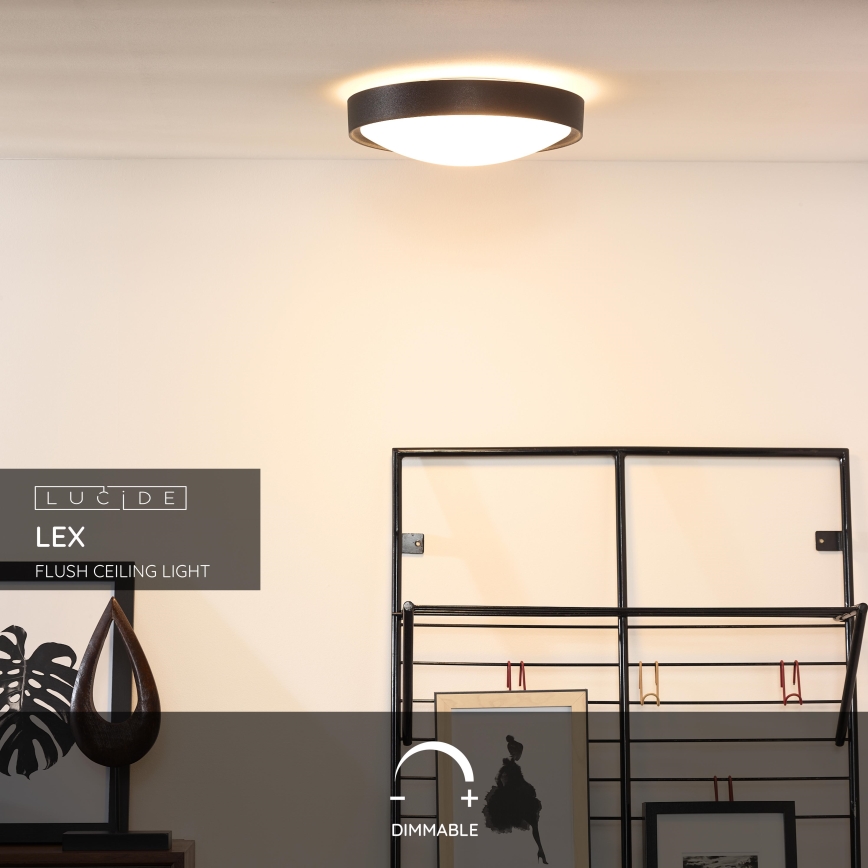 Lucide 08109/02/30 - Stropné svietidlo LEX 2xE27/9W/230V čierna