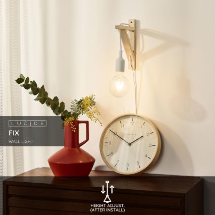 Lucide 08208/01/31 - Nástenné svietidlo FIX WALL 1xE27/60W/230V biela