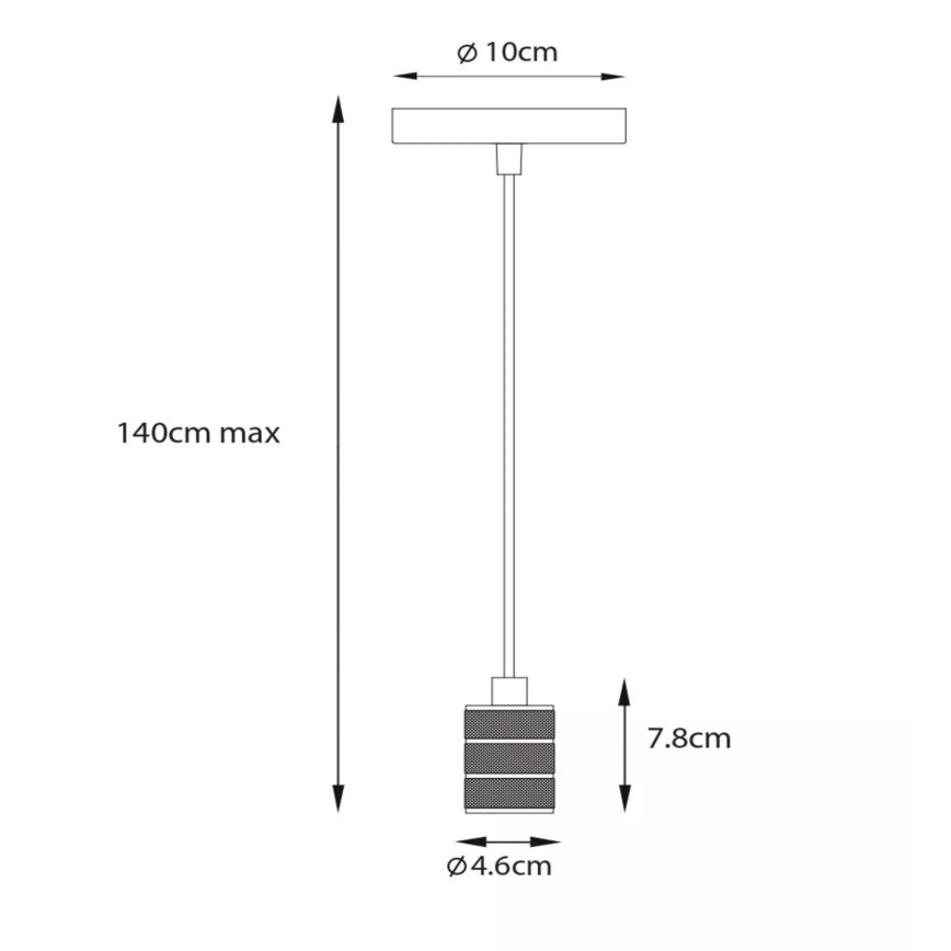 Lucide 08426/01/30 - Napájací kábel JOVA 1xE27/60W/230V