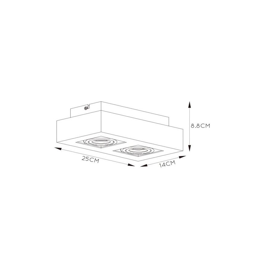 Lucide 09119/11/31 - LED Stmievateľné bodové svietidlo XIRAX 2xGU10/5W/230V