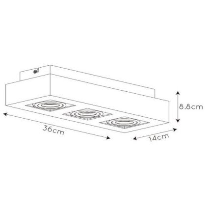 Lucide 09119/16/31 - LED Stmievateľné bodové svietidlo XIRAX 3xGU10/5W/230V