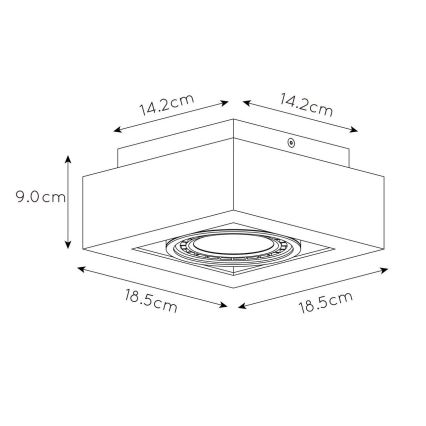 Lucide 09120/12/30 - LED Stmievateľné bodové svietidlo ZEFIX 1xGU10/12W/230V čierna