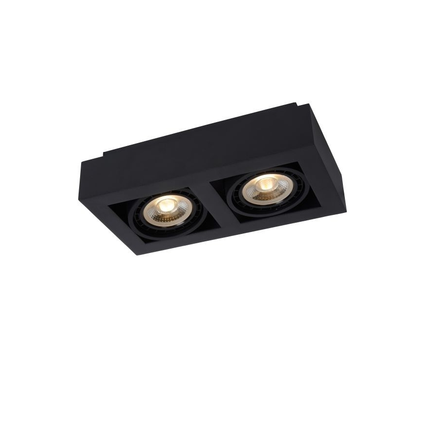 Lucide 09120/24/30 - LED Stmievateľné bodové svietidlo ZEFIX 2xGU10/12W/230V čierna