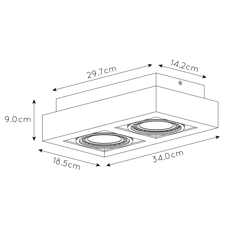Lucide 09120/24/30 - LED Stmievateľné bodové svietidlo ZEFIX 2xGU10/12W/230V čierna