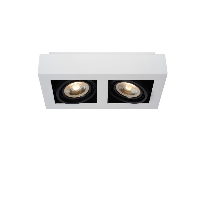 Lucide 09120/24/31 - LED Stmievateľné bodové svietidlo ZEFIX 2xGU10/12W/230V biela