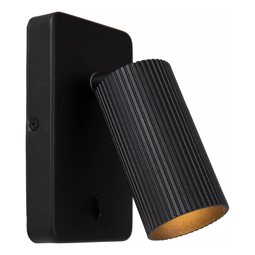 Lucide 09239/11/30 - Nástenné bodové svietidlo CLUBS 1xGU10/40W/230V čierna