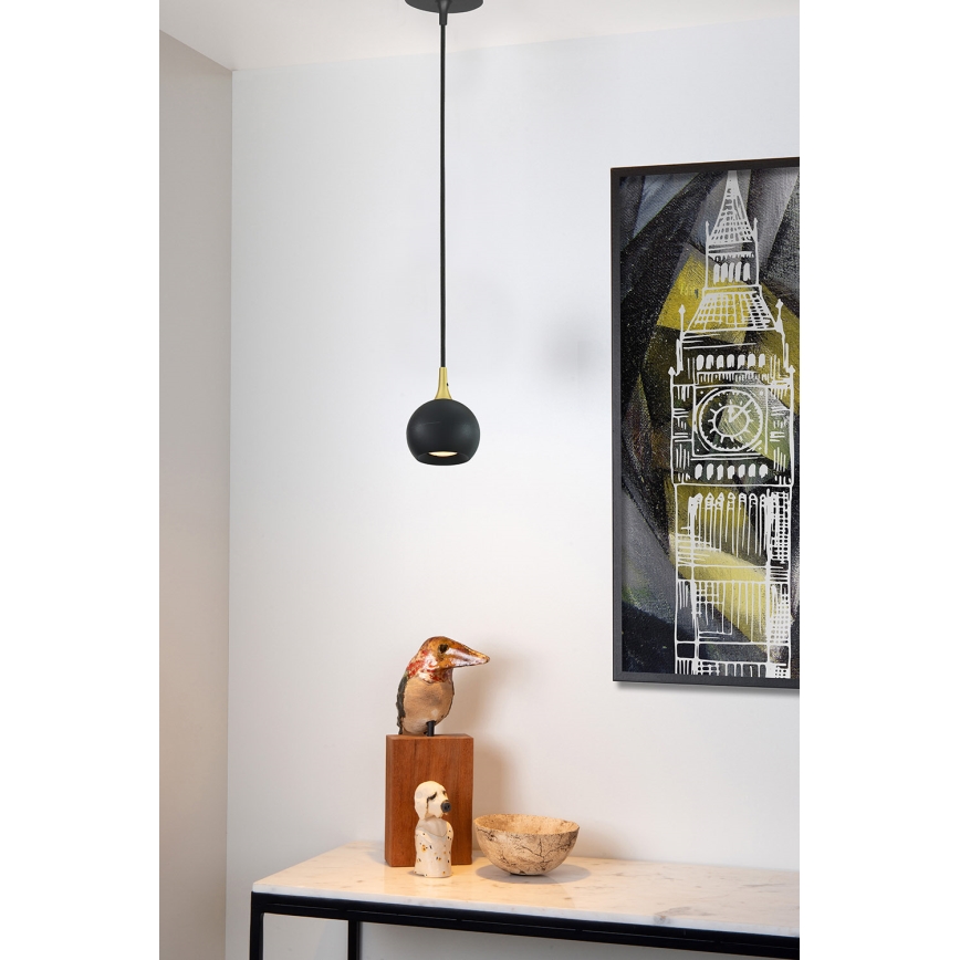 Lucide 09434/01/30 - Luster na lanku FAVORI 1xGU10/5W/230V čierna