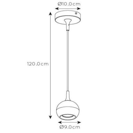 Lucide 09434/01/30 - Luster na lanku FAVORI 1xGU10/5W/230V čierna