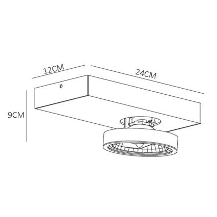 Lucide 09920/10/31 - LED Stmievateľné bodové svietidlo NENAD AR111 GU10/10W/18V