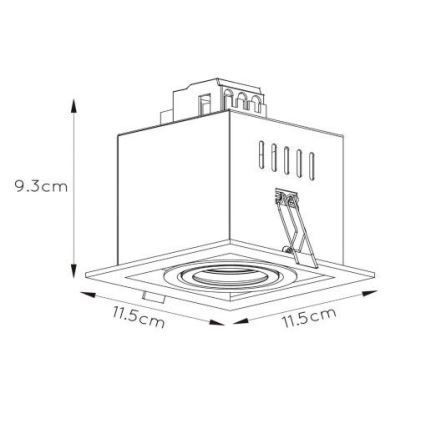Lucide 09926/01/30 - Podhľadové svietidlo CHIMNEY 1xGU10/50W/230V