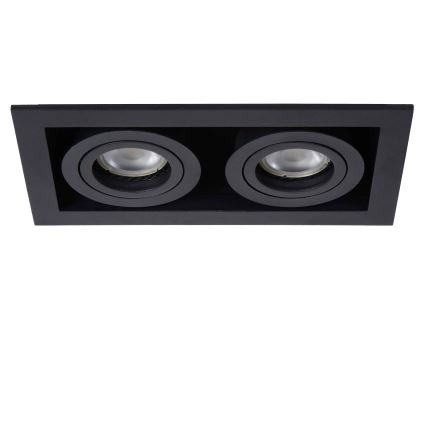 Lucide 09926/02/30 - Podhľadové svietidlo CHIMNEY 2xGU10/50W/230V čierna