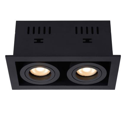 Lucide 09926/02/30 - Podhľadové svietidlo CHIMNEY 2xGU10/50W/230V čierna