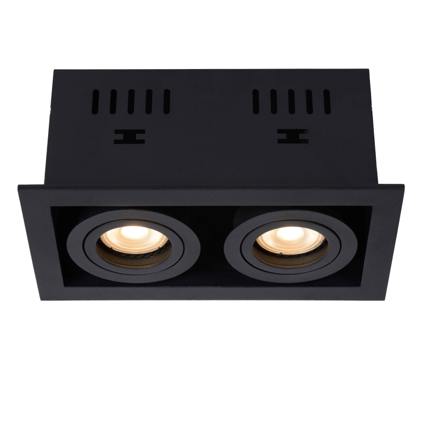 Lucide 09926/02/30 - Podhľadové svietidlo CHIMNEY 2xGU10/50W/230V čierna
