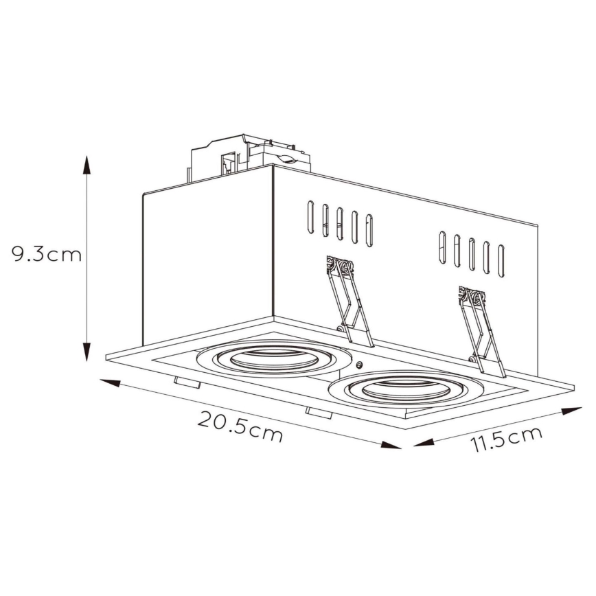 Lucide 09926/02/30 - Podhľadové svietidlo CHIMNEY 2xGU10/50W/230V čierna