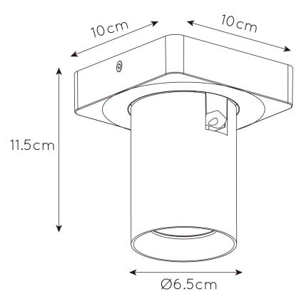 Lucide 09929/05/31 - LED Stmievateľné bodové svietidlo NIGEL 1xGU10/5W/230V biela CRI 95