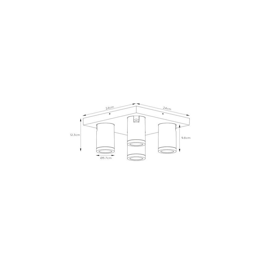 Lucide 09930/20/30 - LED Stmievateľné bodové svietidlo TAYLOR 4xGU10/5W/230V IP44