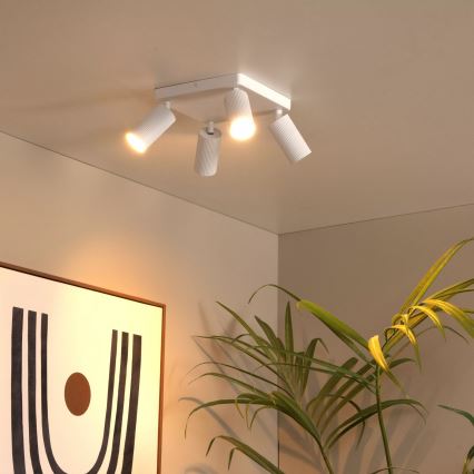 Lucide 09939/14/31 - Bodové svietidlo CLUBS 4xGU10/40W/230V biela