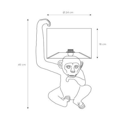 Lucide 10502/81/30 - Stolná lampa CHIMP 1xE14/40W/230V 45cm