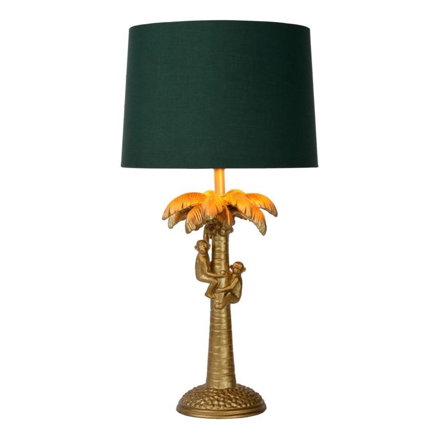 Lucide 10505/81/02 - Stolná lampa COCONUT 1xE27/60W/230V zlatá/zelená