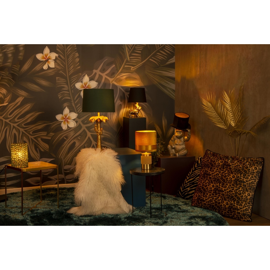 Lucide 10505/81/02 - Stolná lampa COCONUT 1xE27/60W/230V zlatá/zelená