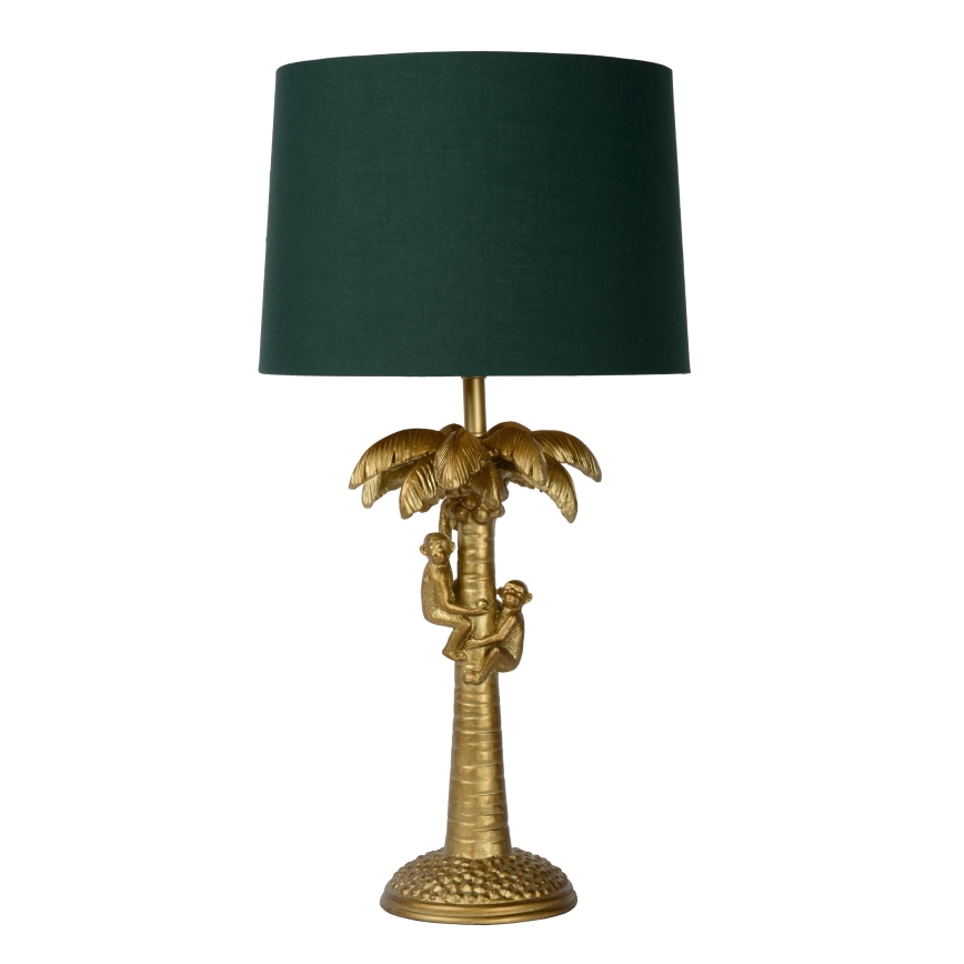 Lucide 10505/81/02 - Stolná lampa COCONUT 1xE27/60W/230V zlatá/zelená