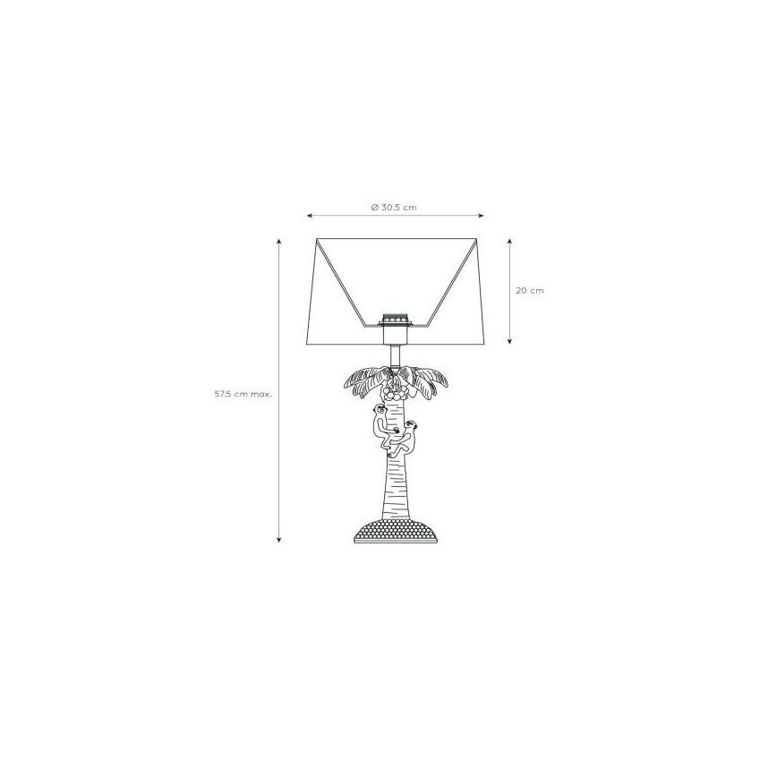 Lucide 10505/81/02 - Stolná lampa COCONUT 1xE27/60W/230V zlatá/zelená