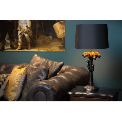 Lucide 10505/81/30 - Stolná lampa COCONUT 1xE27/60W/230V čierna