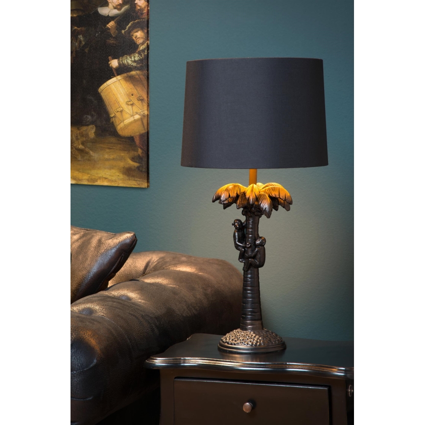 Lucide 10505/81/30 - Stolná lampa COCONUT 1xE27/60W/230V čierna